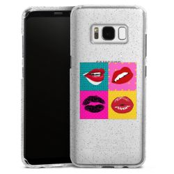 Silikon Glitter Case transparent-silber