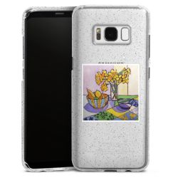 Silikon Glitter Case transparent-silber