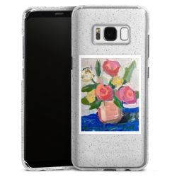 Silikon Glitter Case transparent-silber