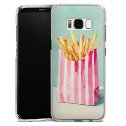 Silikon Glitter Case transparent-silber