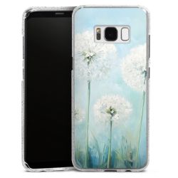 Silikon Glitter Case transparent-silber