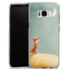Silikon Glitter Case transparent-silber