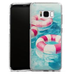 Silikon Glitter Case transparent-silber