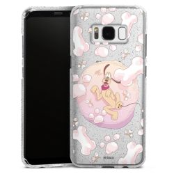 Silikon Glitter Case transparent-silber