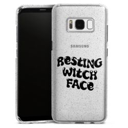 Silikon Glitter Case transparent-silber