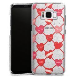 Silikon Glitter Case transparent-silber