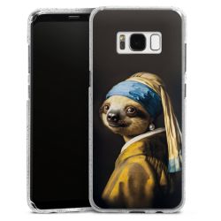 Silikon Glitter Case transparent-silber