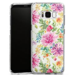 Silikon Glitter Case transparent-silber