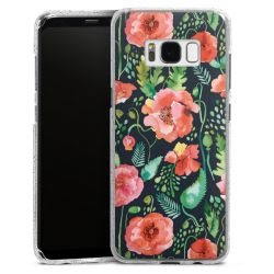 Silikon Glitter Case transparent-silber