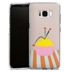 Silikon Glitter Case transparent-silber