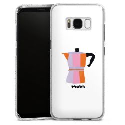 Silikon Glitter Case transparent-silber