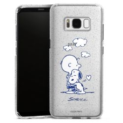 Silikon Glitter Case transparent-silber