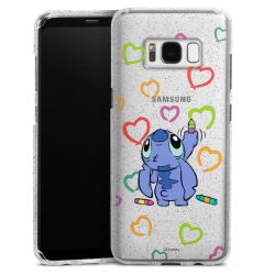 Silikon Glitter Case transparent-silber