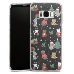 Silikon Glitter Case transparent-silber