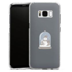 Silikon Glitter Case transparent-silber