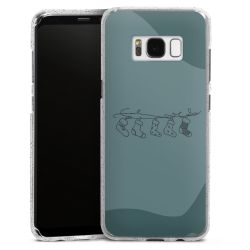 Silikon Glitter Case transparent-silber