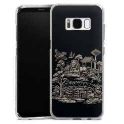 Silikon Glitter Case transparent-silber