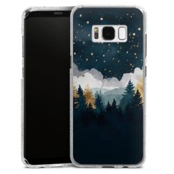 Silikon Glitter Case transparent-silber