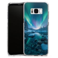 Silikon Glitter Case transparent-silber