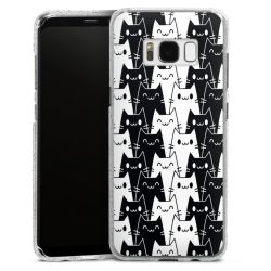 Silikon Glitter Case transparent-silber