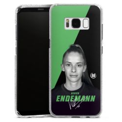 Silikon Glitter Case transparent-silber