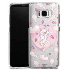 Silikon Glitter Case transparent-silber