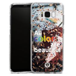 Silikon Glitter Case transparent-silber