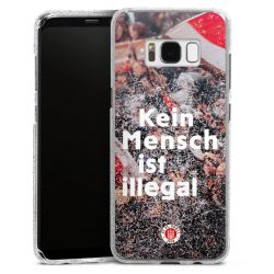 Silikon Glitter Case transparent-silber