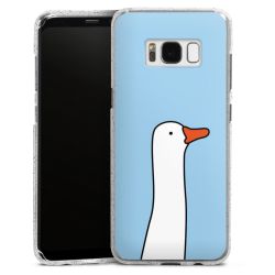 Silikon Glitter Case transparent-silber