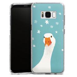 Silikon Glitter Case transparent-silber