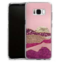 Silikon Glitter Case transparent-silber