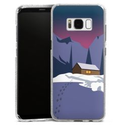 Silikon Glitter Case transparent-silber