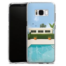 Silikon Glitter Case transparent-silber