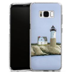 Silikon Glitter Case transparent-silber