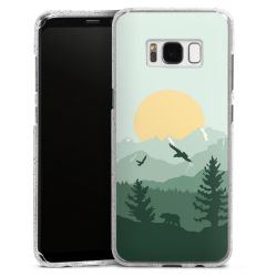 Silikon Glitter Case transparent-silber