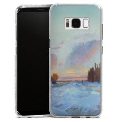 Silikon Glitter Case transparent-silber