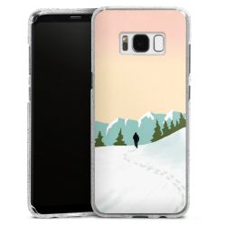 Silikon Glitter Case transparent-silber