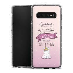 Silikon Glitter Case transparent-silber