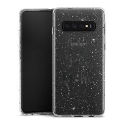 Silikon Glitter Case transparent-silber