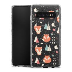 Silicone Glitter Case silver glitter