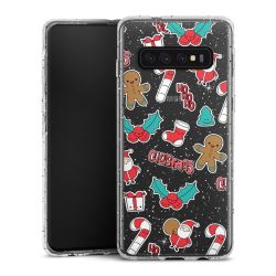 Silicone Glitter Case silver glitter