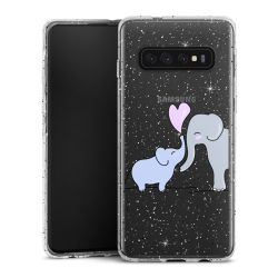 Silicone Glitter Case silver glitter