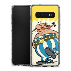 Silikon Glitter Case transparent-silber