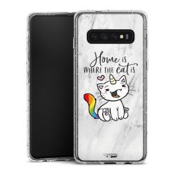 Silikon Glitter Case transparent-silber