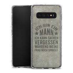 Silikon Glitter Case transparent-silber