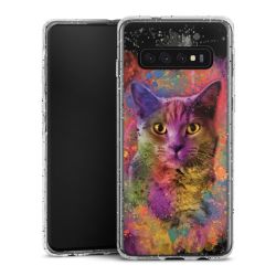 Silikon Glitter Case transparent-silber