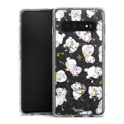 Silikon Glitter Case transparent-silber