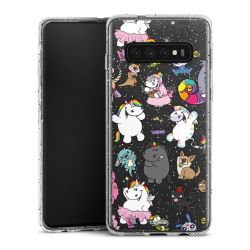 Silikon Glitter Case transparent-silber