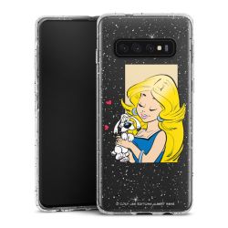 Silikon Glitter Case transparent-silber