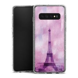 Silikon Glitter Case transparent-silber